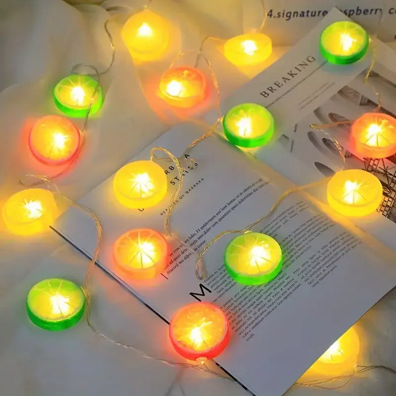 guirlande lumineuse citron verte moderne décoration intérieure noël anniversaire féerique led opaque