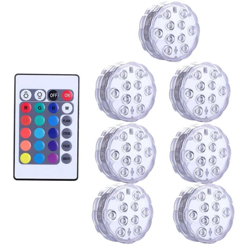 lampe led submersible transparente moderne points lumineux piscine decoration noel mariage