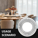 anneau table argenté moderne adhésif diamètre 16 pouces lisse opaque métal cuisine