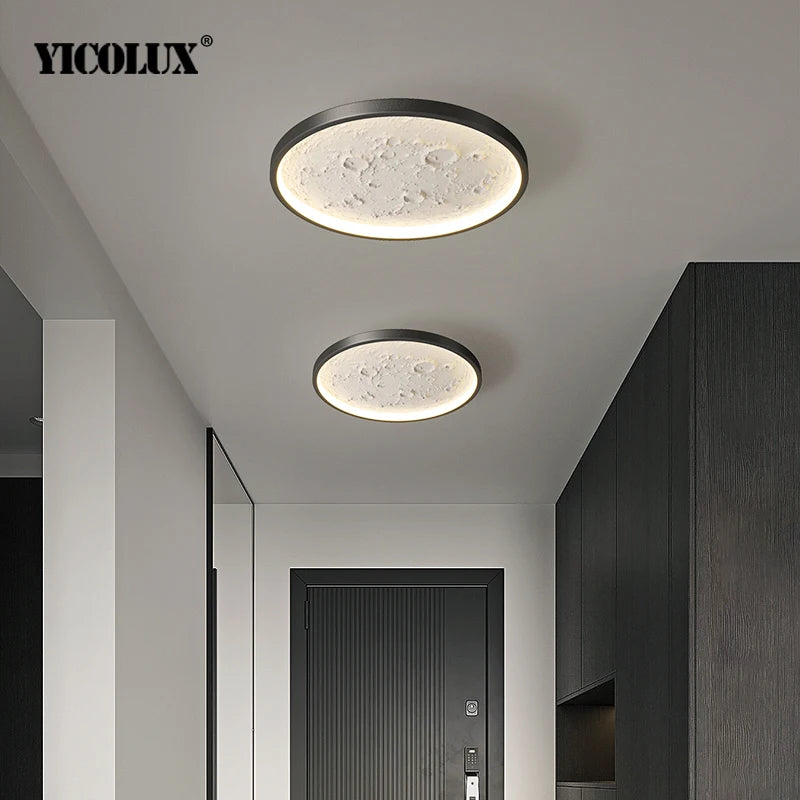 plafonnier led moderne blanc bleu nuit lune étoiles designintérieur lumière chambre enfants