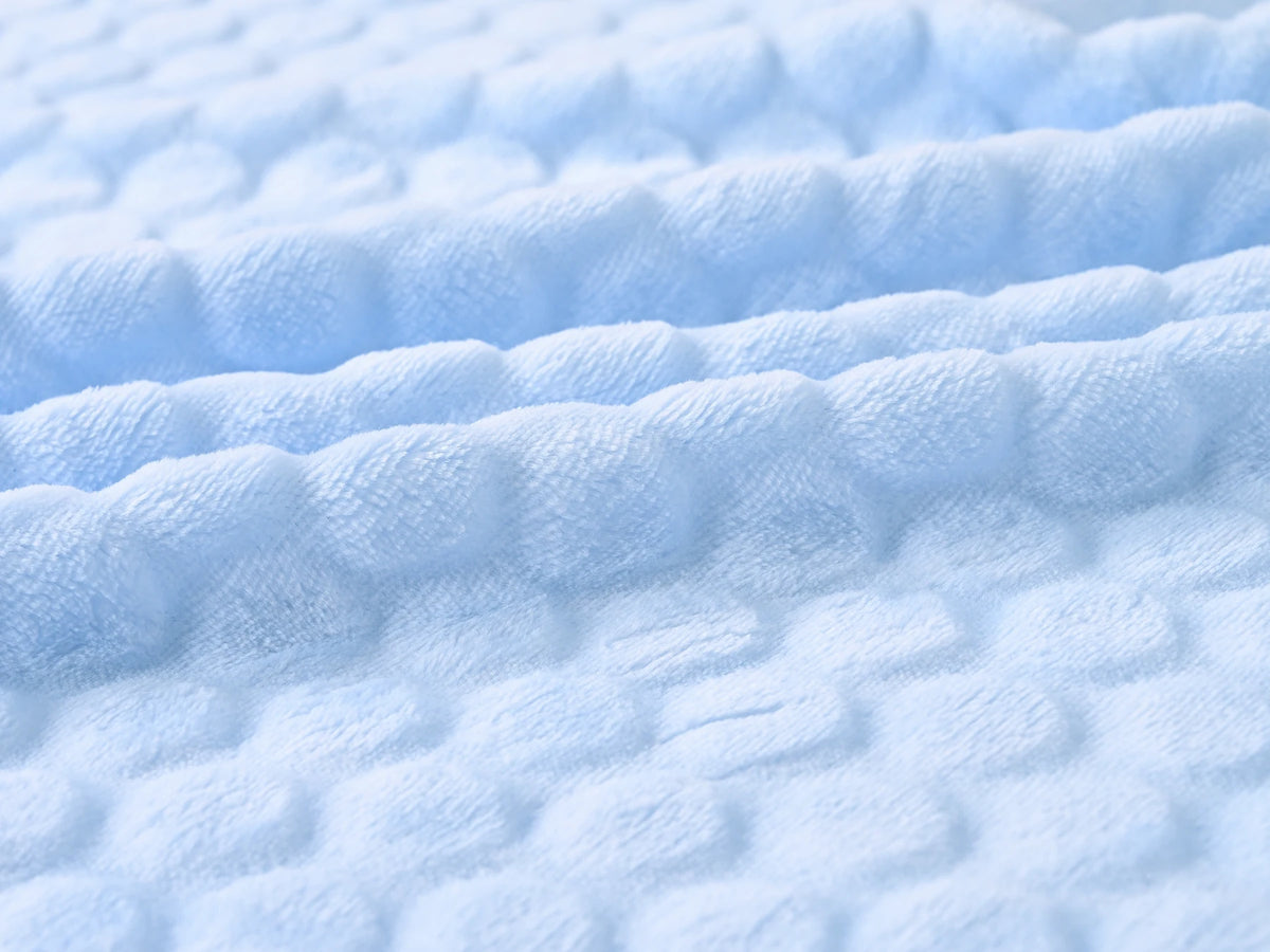 couverture bébé ans bleu cercles polyester coton doux quatre saisons adhésif emmaillotage
