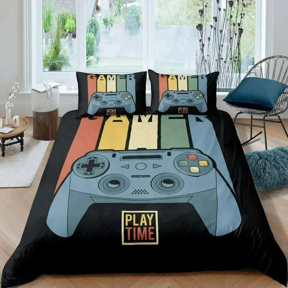 Parure de lit gaming pour adolescent avec manette