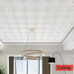 panneaux décoratifs muraux motif géométrique diamants floraux adhésifs modernes blancs rouges verts bleus