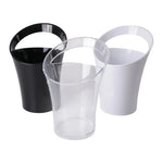 seau glace transparent moderne poignée respectueux environnement blanc noir uni