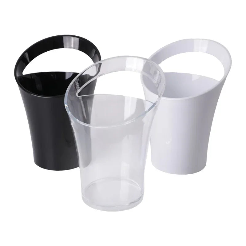 seau glace transparent moderne poignée respectueux environnement blanc noir uni
