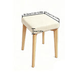 couvre tabouret carré moderne beige rayures horizontales élastique adhésif extérieur accueil