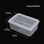 boîtes conservation alimentaire transparentes 300ml 600ml 1200ml couvercle moderne fraicheur fruits légumes viande étanches