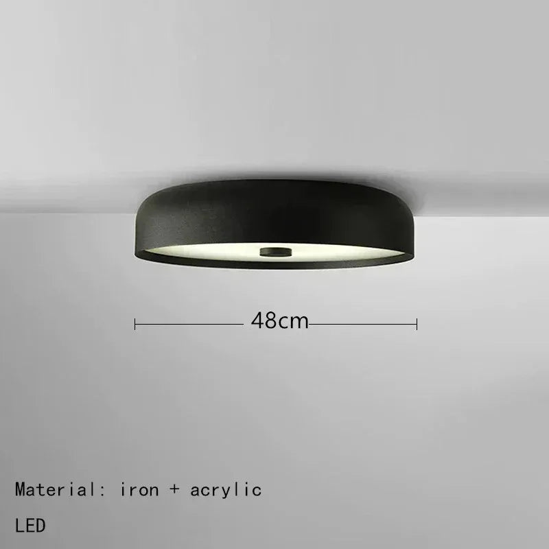 plafonnier rond moderne fer blanc noir marron adhésif led minimalist 2000 82000 lumens touch