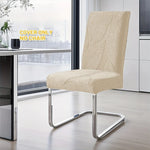 housses chaise feuilles imprimées gris moderne protection durable 38 48cm fixations élégantes 1pc 6pcs