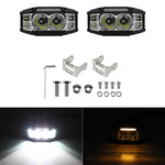 feux travail led 26w noir jaune moderne robuste lentilles ip67 vis included