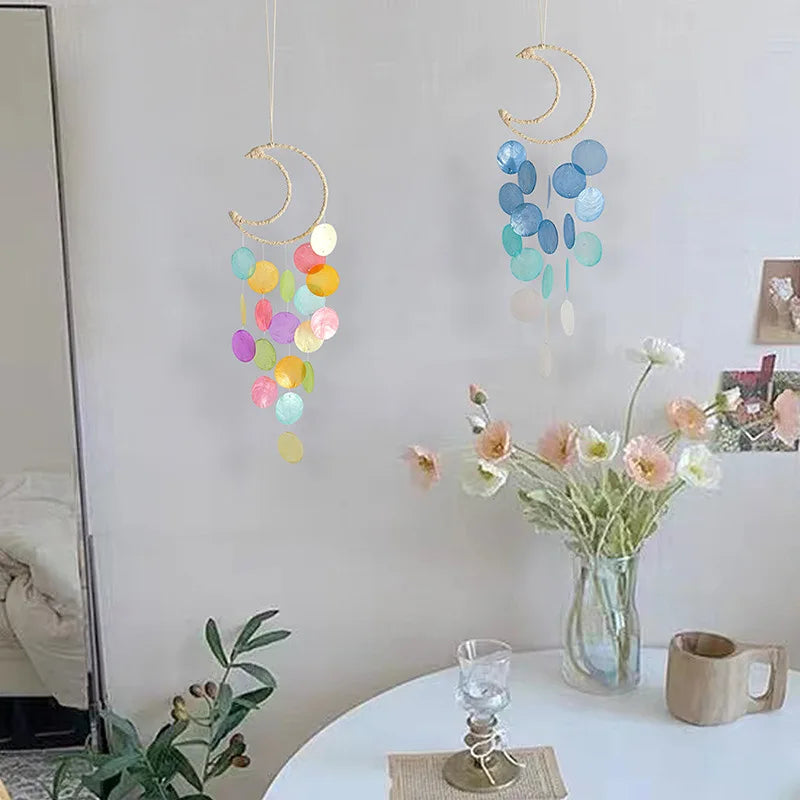 mobile mural moderne multicolore translucemment circulaire cordelette disques circulaires chambre enfants deco nouvelle an