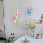 mobile mural moderne multicolore translucemment circulaire cordelette disques circulaires chambre enfants deco nouvelle an