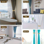 anneaux rideau tissés main texture tordue artisanal beigeclair decoration intérieure bohème rustique fixations rideau