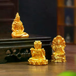 statues bouddha or art asiatique décoratives base bois motifs sculptés