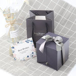 boîte cadeau rose classique boîte bijoux sac inclusion bouquet fleurs artificielles collierintérieur