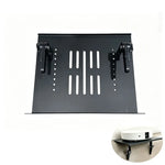 support mural projecteur noir moderne grille perforations clips vis 28cm 23cm