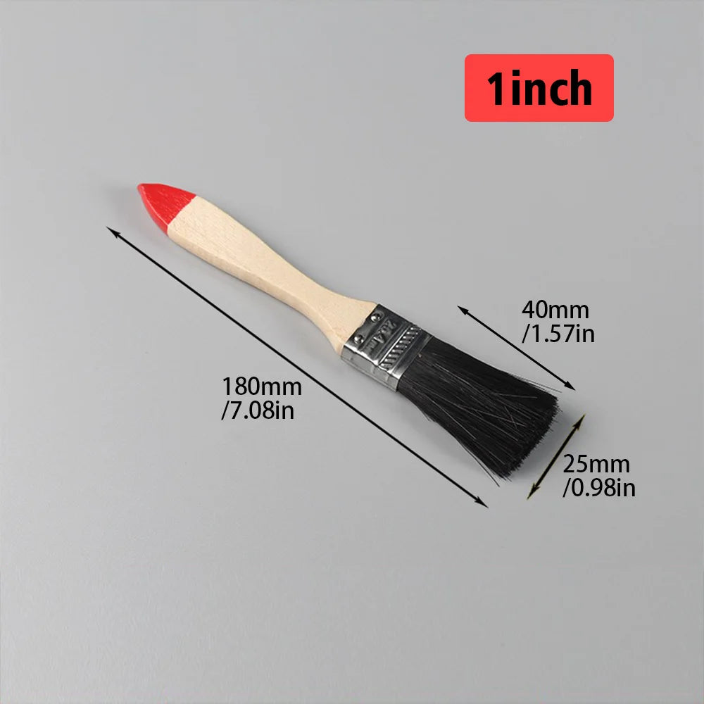 pinceau peinture noir brosse laine poils manche bois naturel pratique ergonomique boutons couleurs