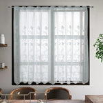 rideau floral transparent fenêtre blanc motif papillon brodé décoration chambre moderne pastorale