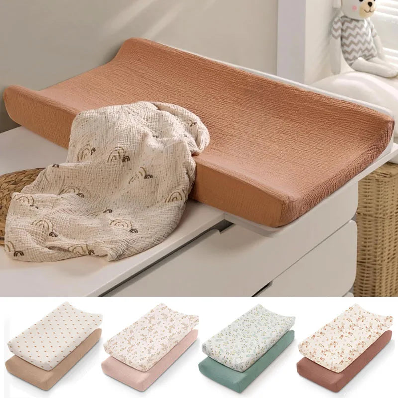 coussin changement bébé couverture tissu floral moderne doux rose beige