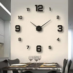 horloge murale moderne aiguille minimaliste noir blanc doré rouge chambre salon decoration