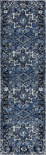 tapis géométrique bohème rouge bleu noir polyester salon chambre moderne