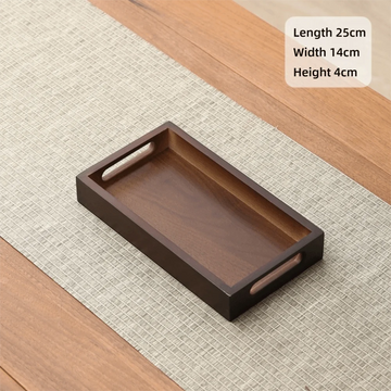 plateau service bois marron poignées moderne minimaliste théière tasses thé