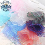 ruban plissé irisé dentelle organza large couture robe mariage décoration fête tissu brillant