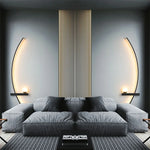 applique murale led moderne noire 55cm 105cm lampe led minimaliste chambre salon