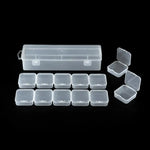 boîte rangement transparente moderne 12 compartiments pratique poignée