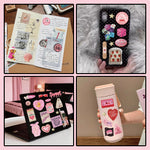 sticker book food stickers heart shapes creative adhesive paper multicolor festive decorations crafting gifts