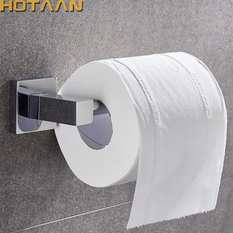 accessoires salle bain chrome moderne barre serviettes porte papier rangement brosses dents contemporain fixations