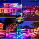 ruban led solaire ip67 waterproof 5m multicolore télécommande moderne extérieur noël