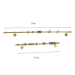 rideau classique or rayures blancs accessoires poupée 12èmes fixations enfants six douze ans