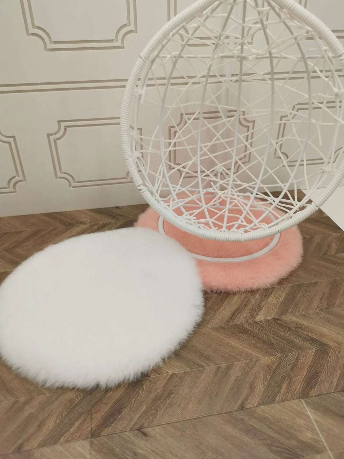 coussins décoratifs fourrure animaux rose clair blanc moderne doux lapin chat nuage
