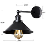 lampe murale industrielle noire réglable vintage E27 flux lumineux étude chambre salon