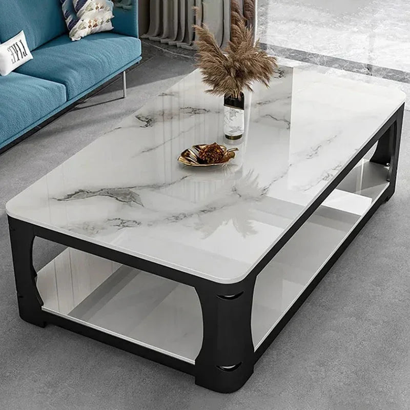 table basse moderne marbre blanc gris noir minimaliste maison salon