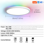 plafonnier led blanc moderne smart wifi rgb alexa app télécommandeControlEvents