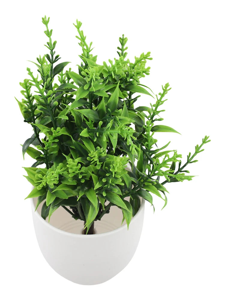 plantes artificielles vertes modernes intérieur décoration maison sans entretien pot blanc salon chambre
