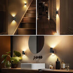 veilleuse led murale noire moderne flux lumineux faible prise murale certifiée ul rohs cem