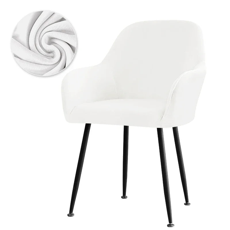housse chaise velours moderne orange bleu beige vert rouge violette bleu marine polyestèreversible universal