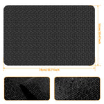 tapis protection plaque cuisson silicone respectueux environnement noir motif géométrique moderne 78cm 52cm