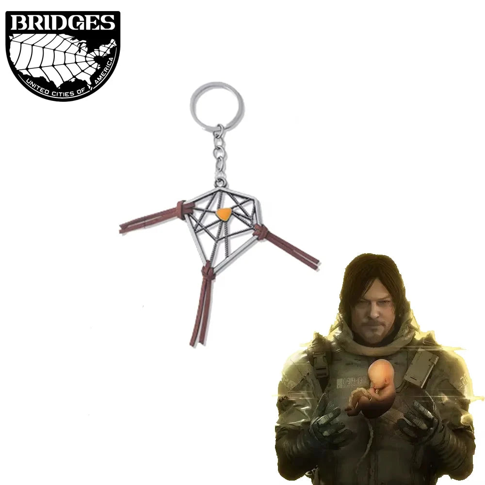 collier moderne porte clés géométrique argent marron jaune cœur doré ligne noire minimaliste
