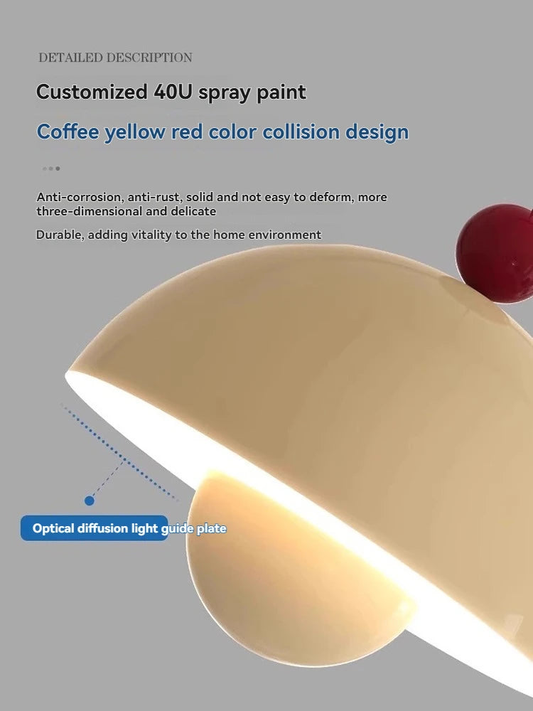 suspension lumineuse moderne vert beige rouge brillante câble suspendu minimaliste