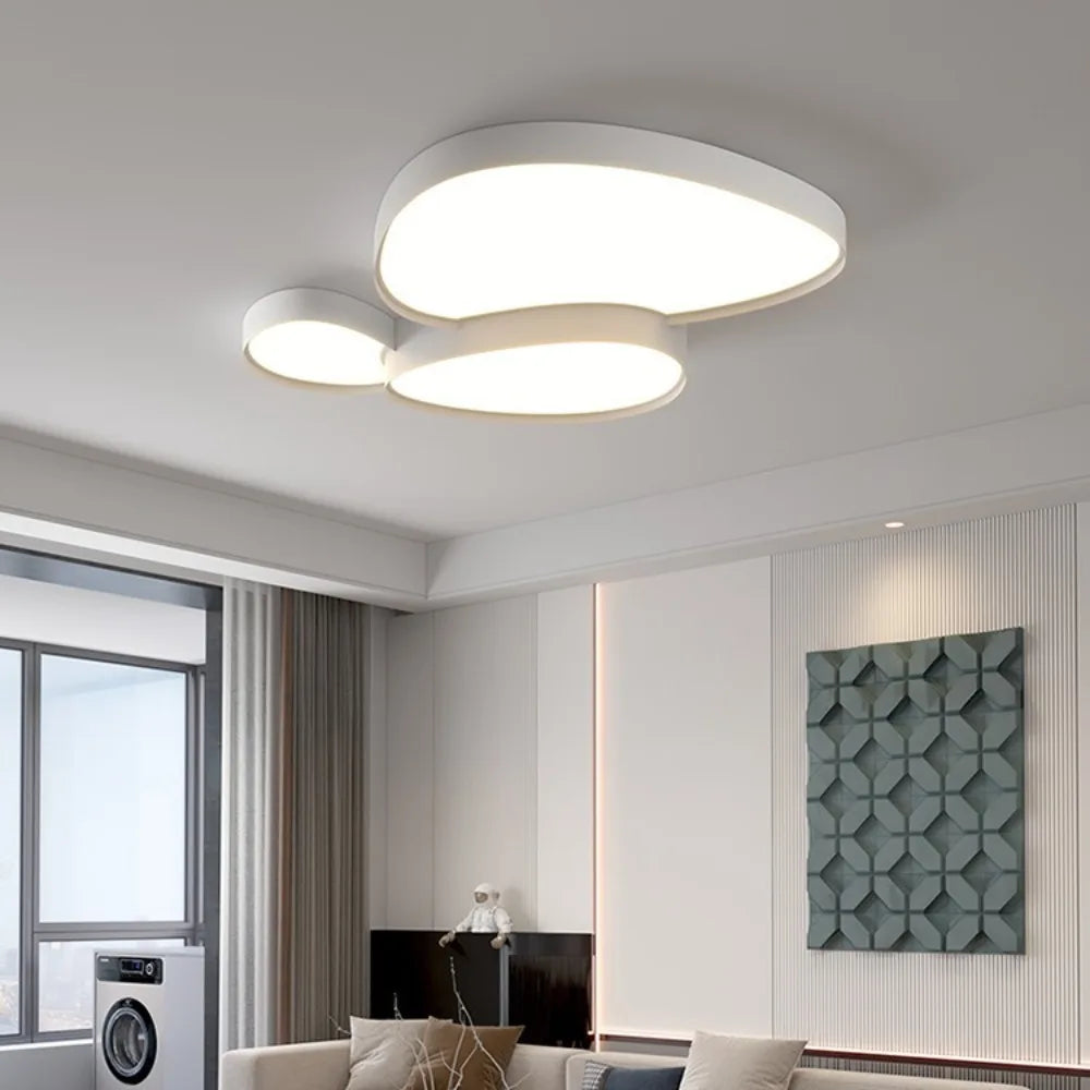lampe moderne noir blanc télécommande led minimaliste chambre salon