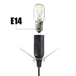 ampoule e14 transparente classique clips fixation câble alimentation 1m8 interrupteur noir blanc