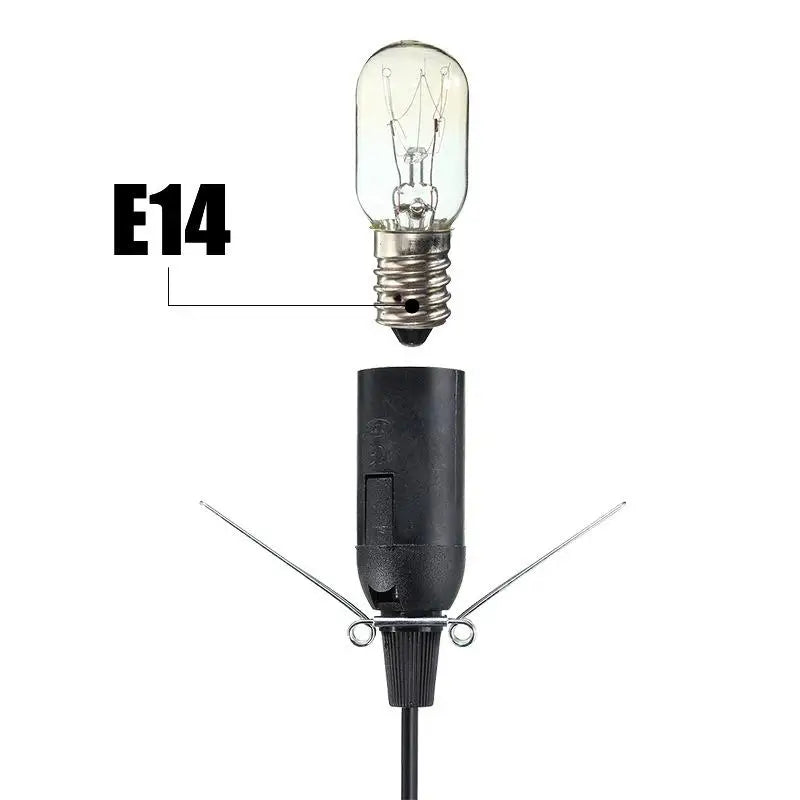 ampoule e14 transparente classique clips fixation câble alimentation 1m8 interrupteur noir blanc