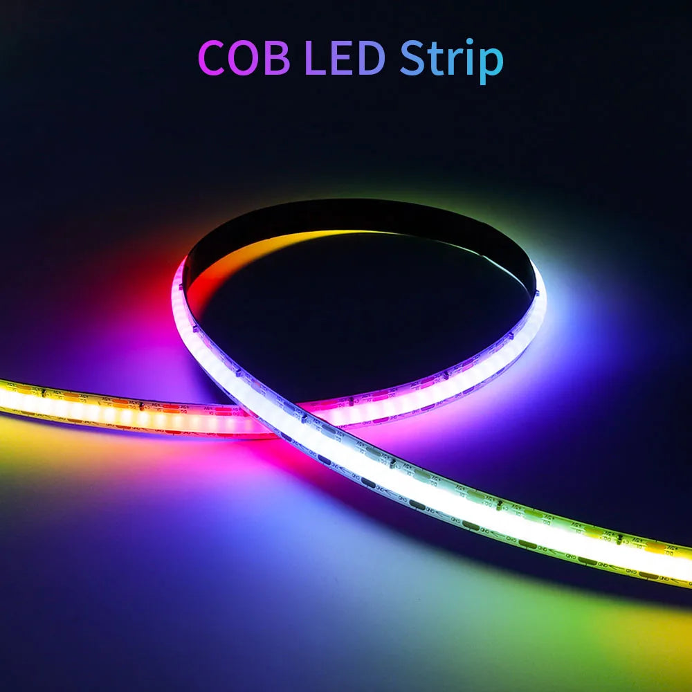 ruban led cob multicolore 240 led adhésif moderne 5v rgb intelligent