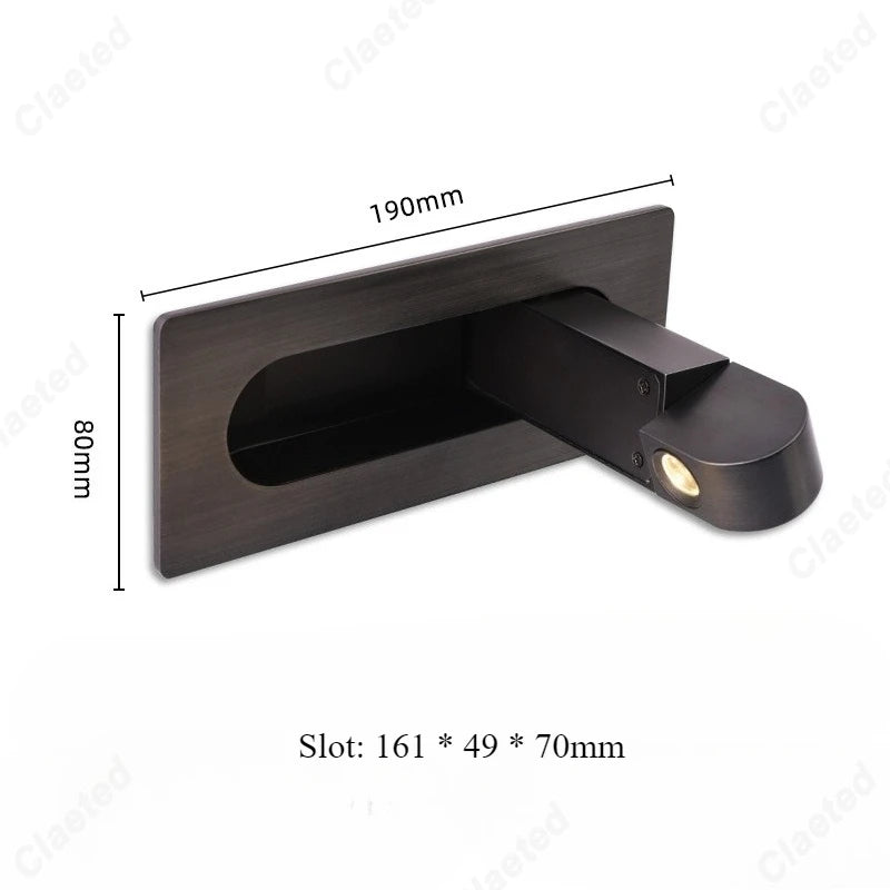 lampe murale led moderne minimaliste bronze gris clair éclairage chambre étude