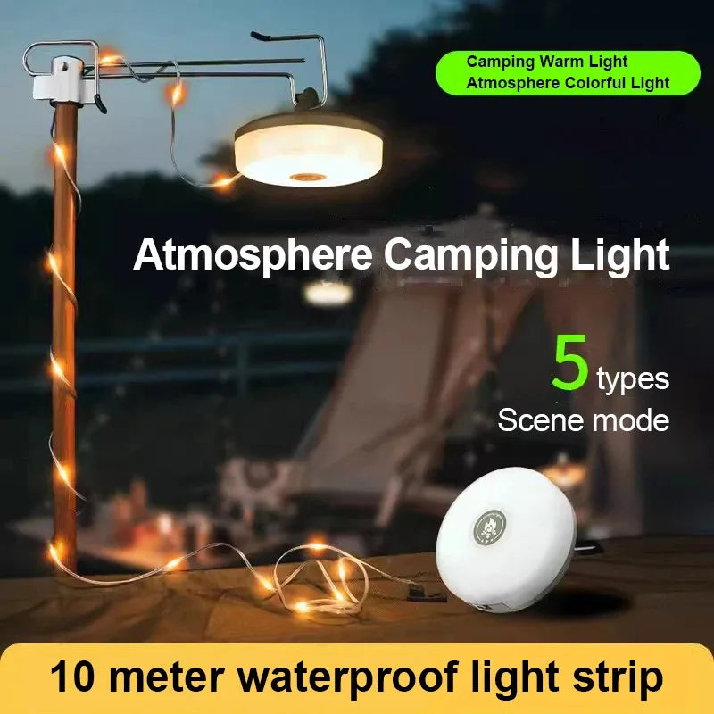 lampe camping led rechargeable blanc vert olive moderne aimant lisse pratiqueextérieur jardin camping