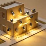 petites lampes led argentées éclairage moderne minimaliste vissées surfaces extérieuresintérieur